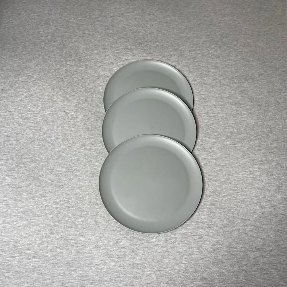 Mainstays Solid Grey Plastic Serving Plates 3 PCS. Set